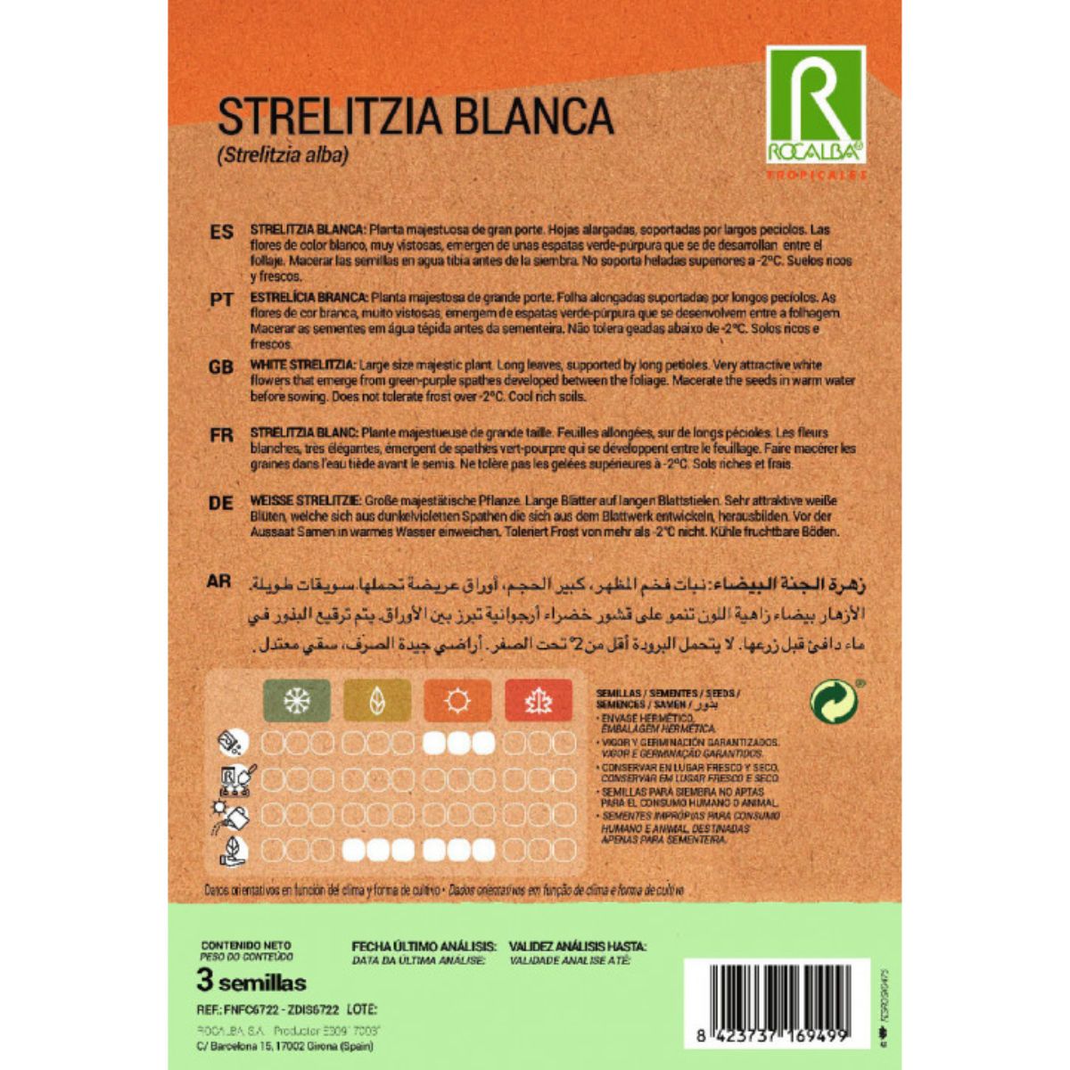 Semi di Strelitzia bianca