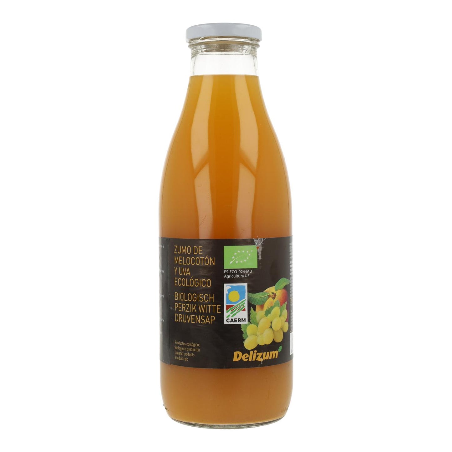 Jus de pêche et de raisin bio Delizum 1L