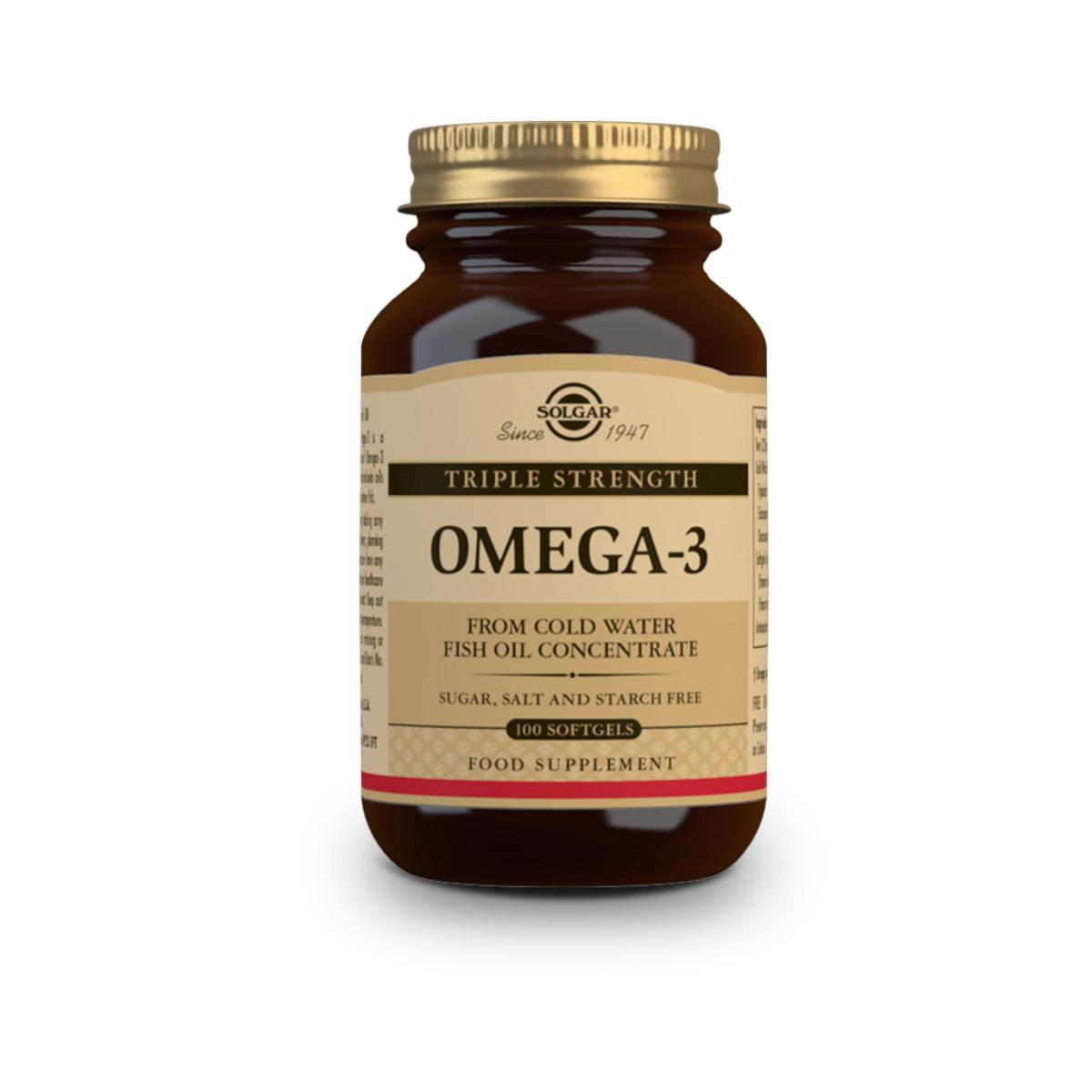 Omega 3 drievoudige concentratie Solgar 100 capsules
