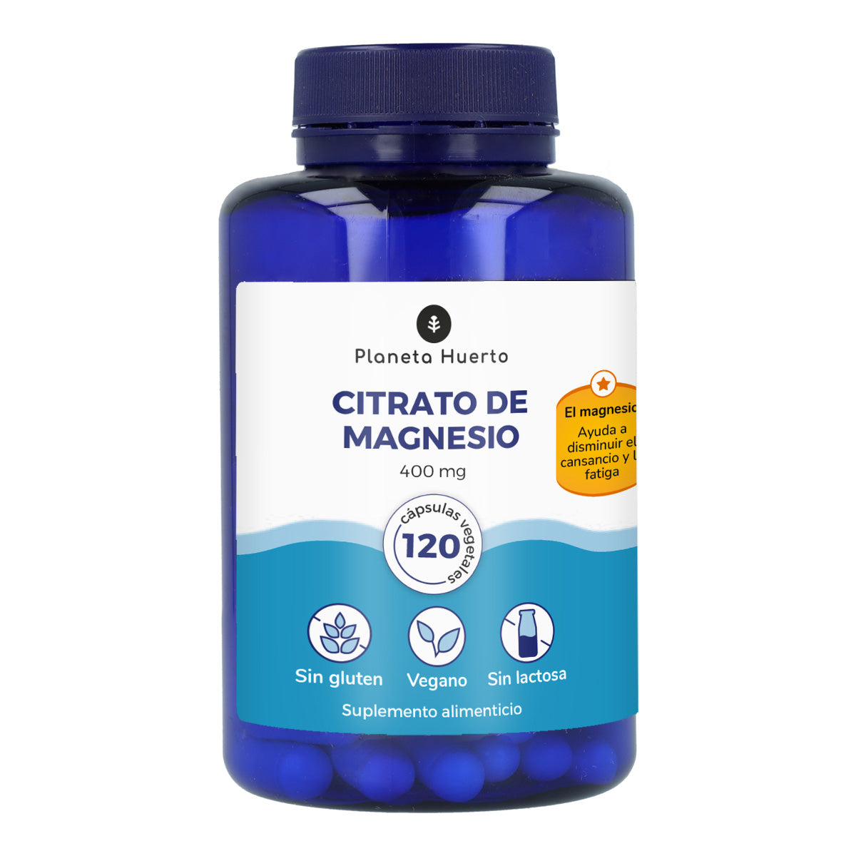 Opakowanie 2x cytrynian magnezu Planeta Huerto 120 kaps