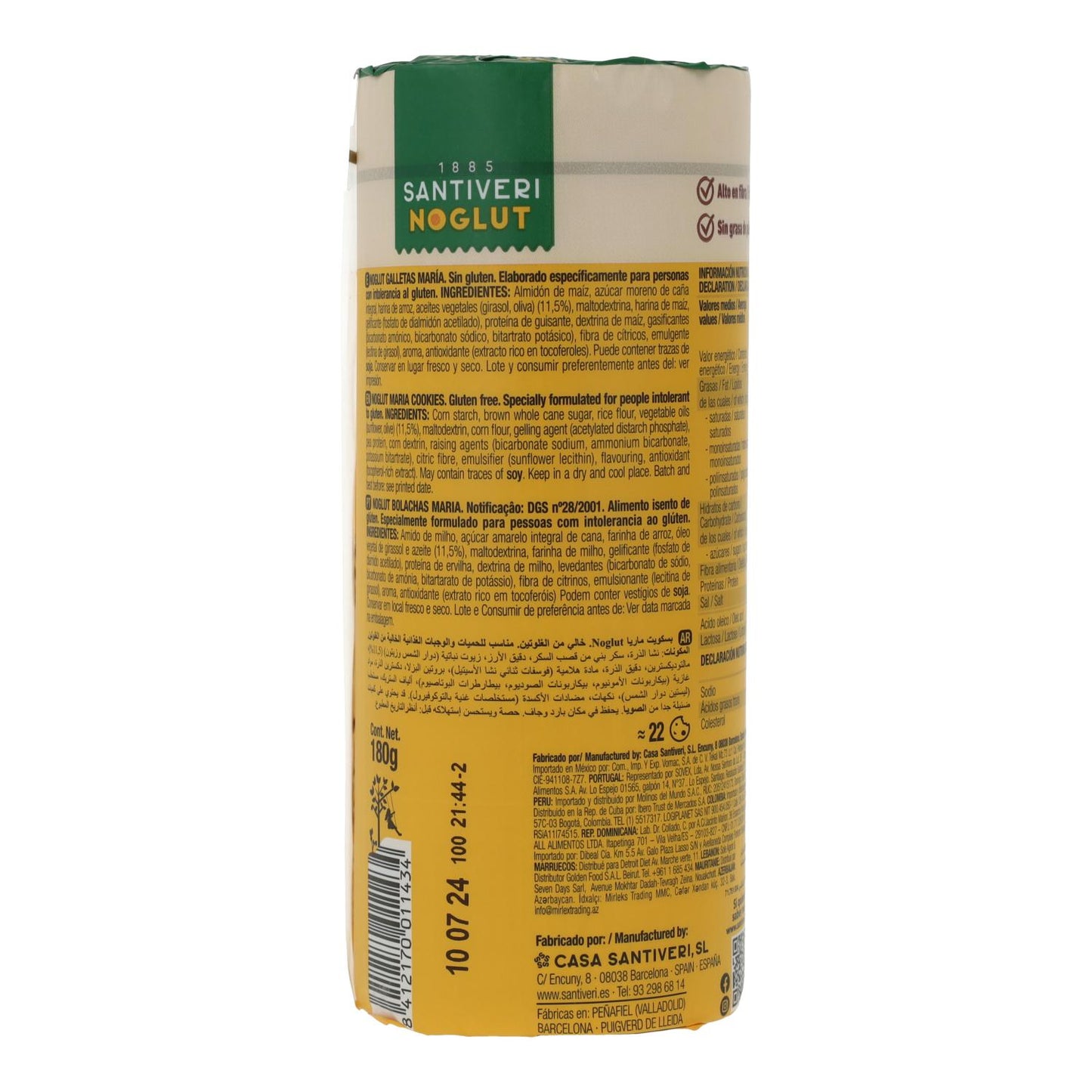 Glutenfria kex María Santiveri Noglut 180 g