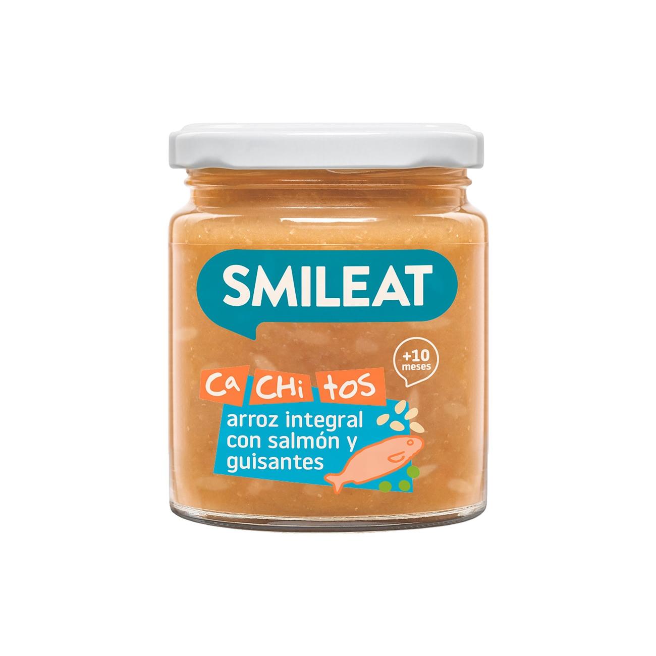 Burk med ris, lax och ärtor ECO CA CHI TOS Smileat, 230 g