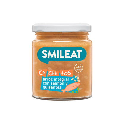 Burk med ris, lax och ärtor ECO CA CHI TOS Smileat, 230 g