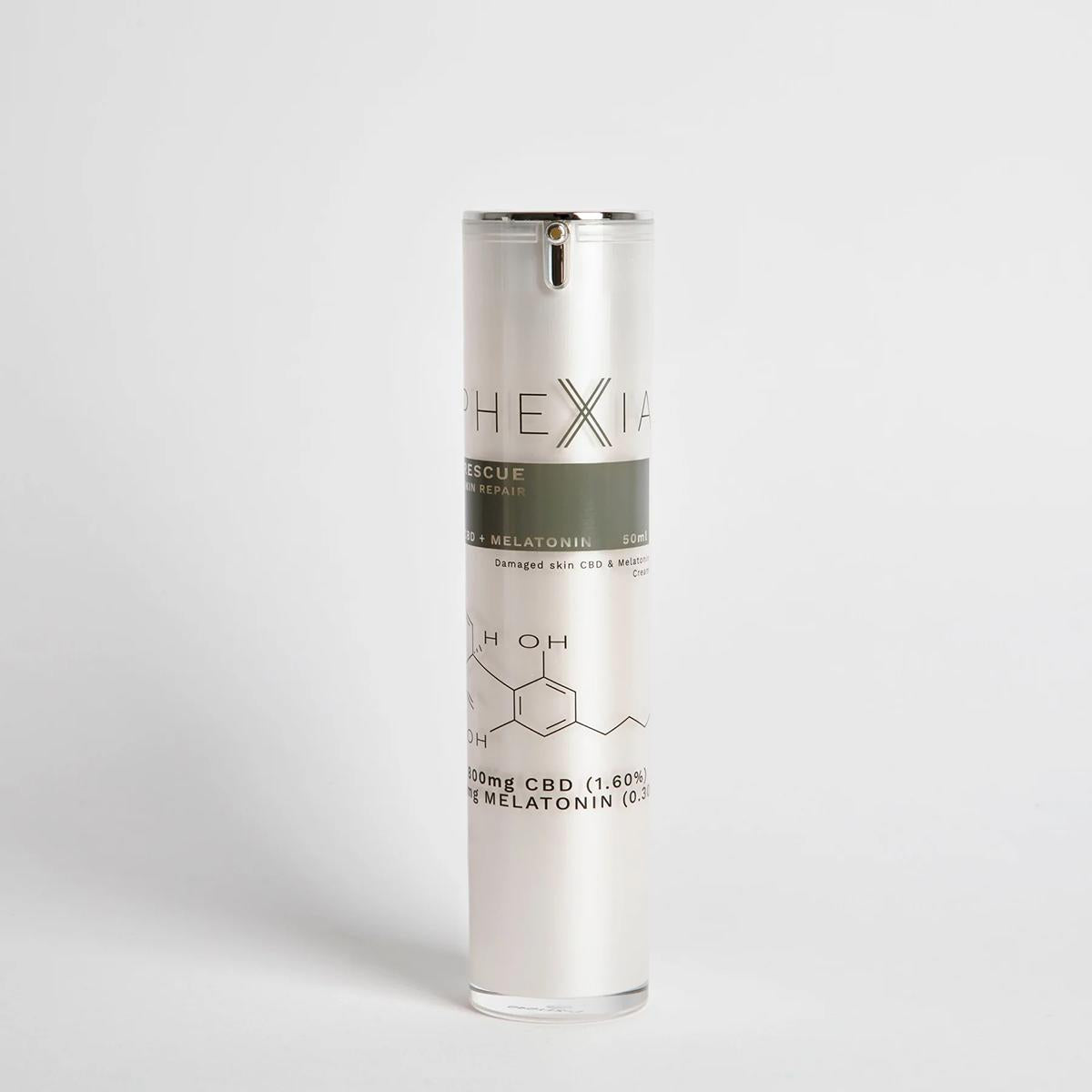 Crema Reparadora CBD y Melatonina Rescue Phexia 50ml