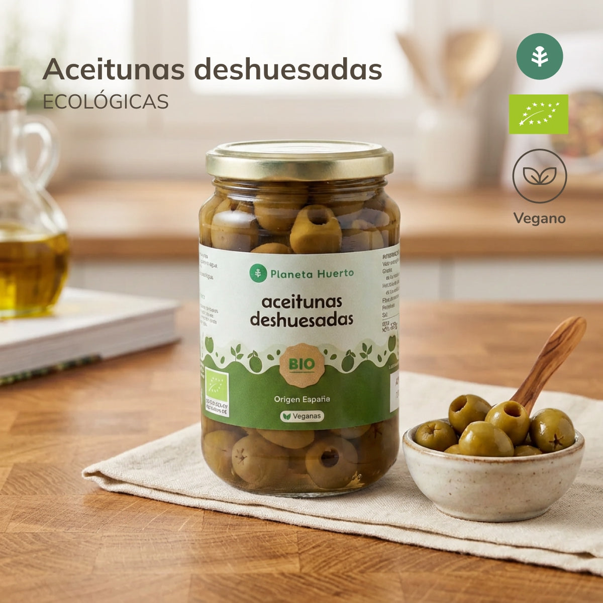 Confezione da 12 olive snocciolate Eco Planeta Huerto 335 g