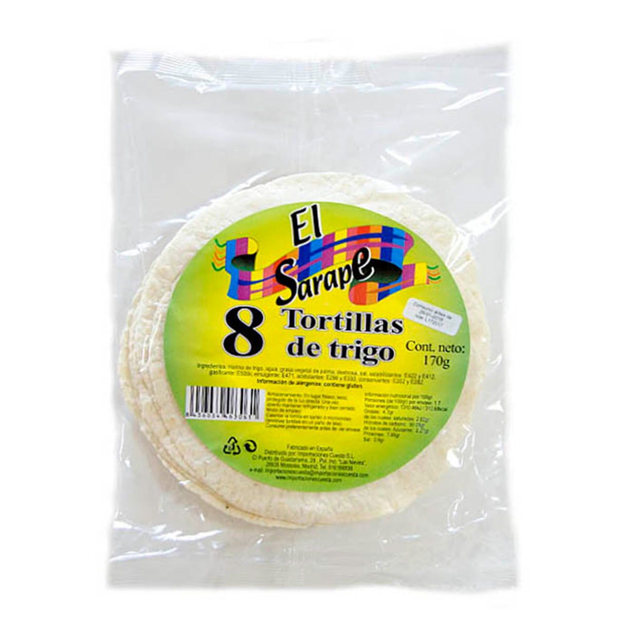 Wheat Tortillas 15 cm (8 units) (Shop Format) El Sarape 170 g