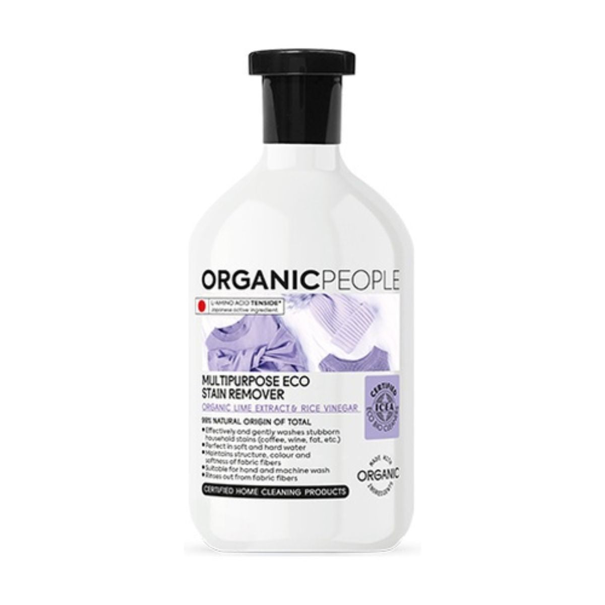 Détachant ECO multi-usages à l'extrait de citron vert biologique et au vinaigre de riz, Organic People, 500 ml