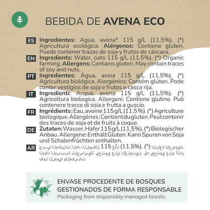 Bevanda d'avena ECO Planet Garden Bevanda d'avena 1L