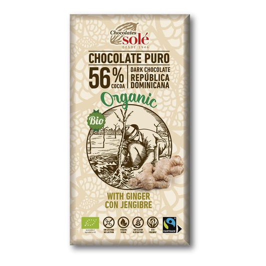 Cioccolato fondente con zenzero Bio Solé 100 g