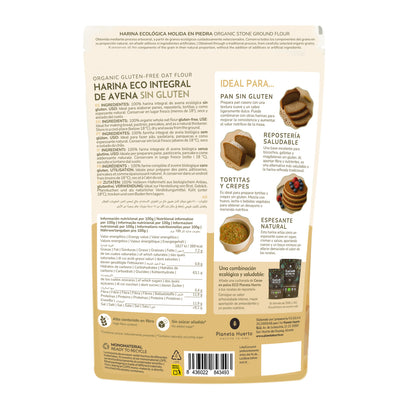 Płatki owsiane pełnoziarniste bezglutenowe Eco Planeta Huerto 800 g