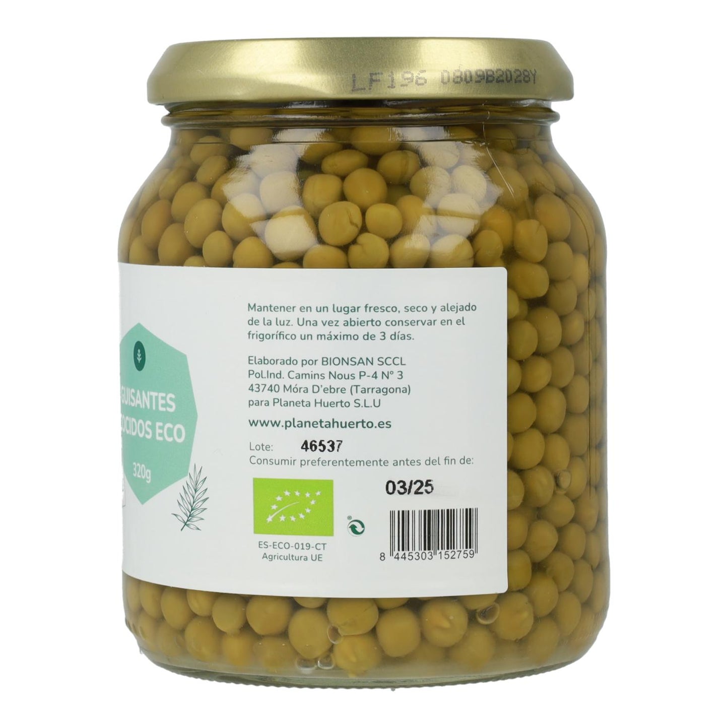 Erwten ECO Planeta Huerto 320 g