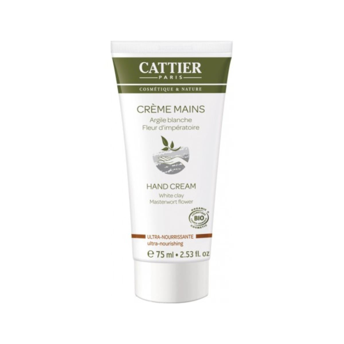 Ultra-pflegende Handcreme mit weißer Tonerde Cattier 75 ml