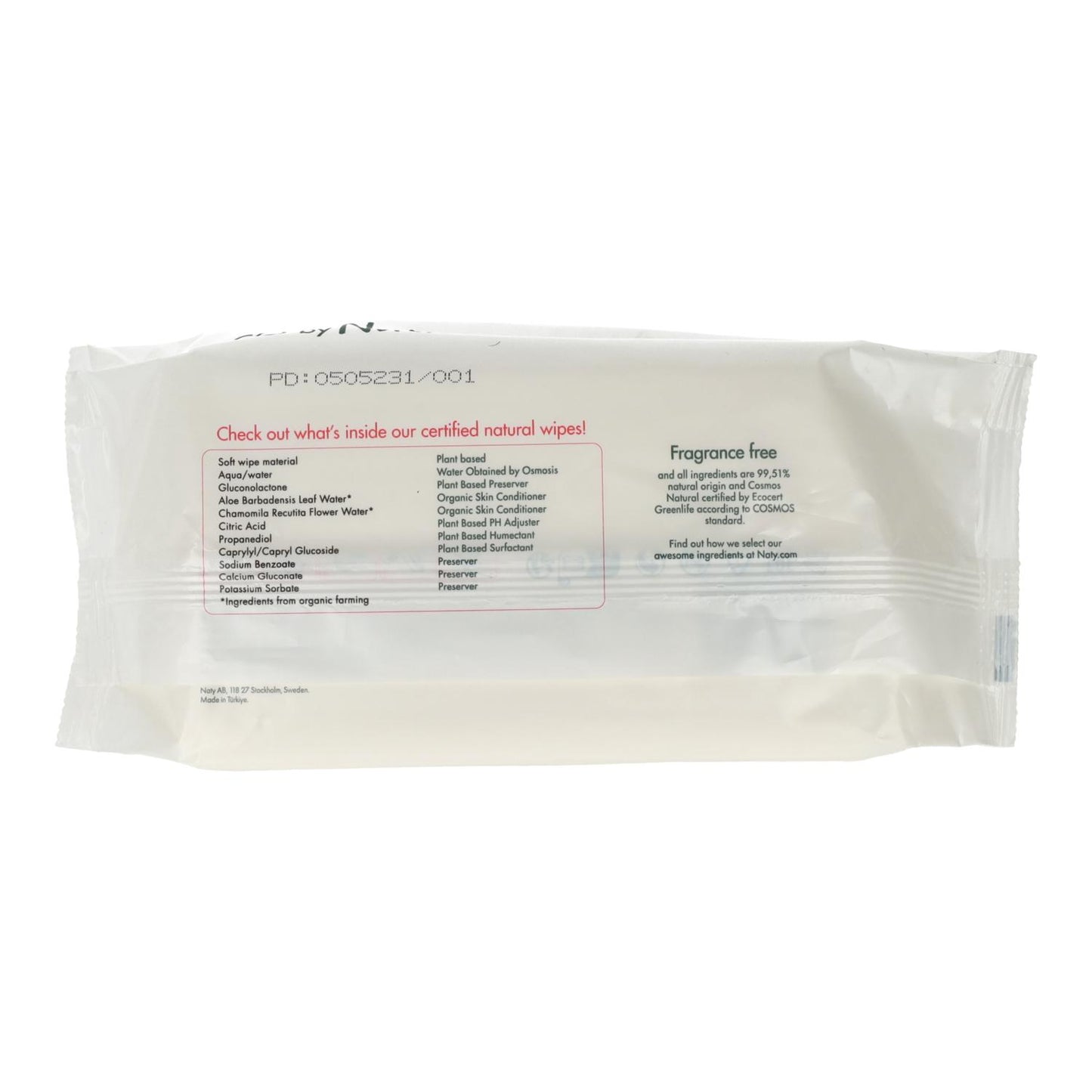 Chusteczki z aloesem Naty 56 szt.