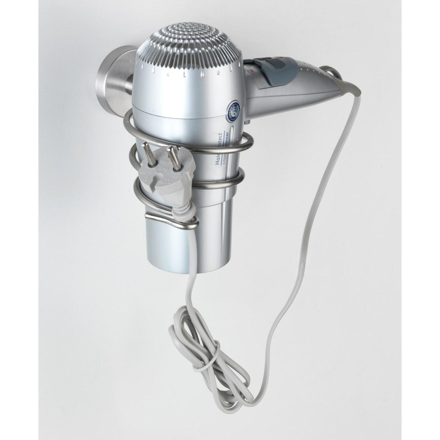 Supporto per asciugacapelli in acciaio inossidabile Bosio