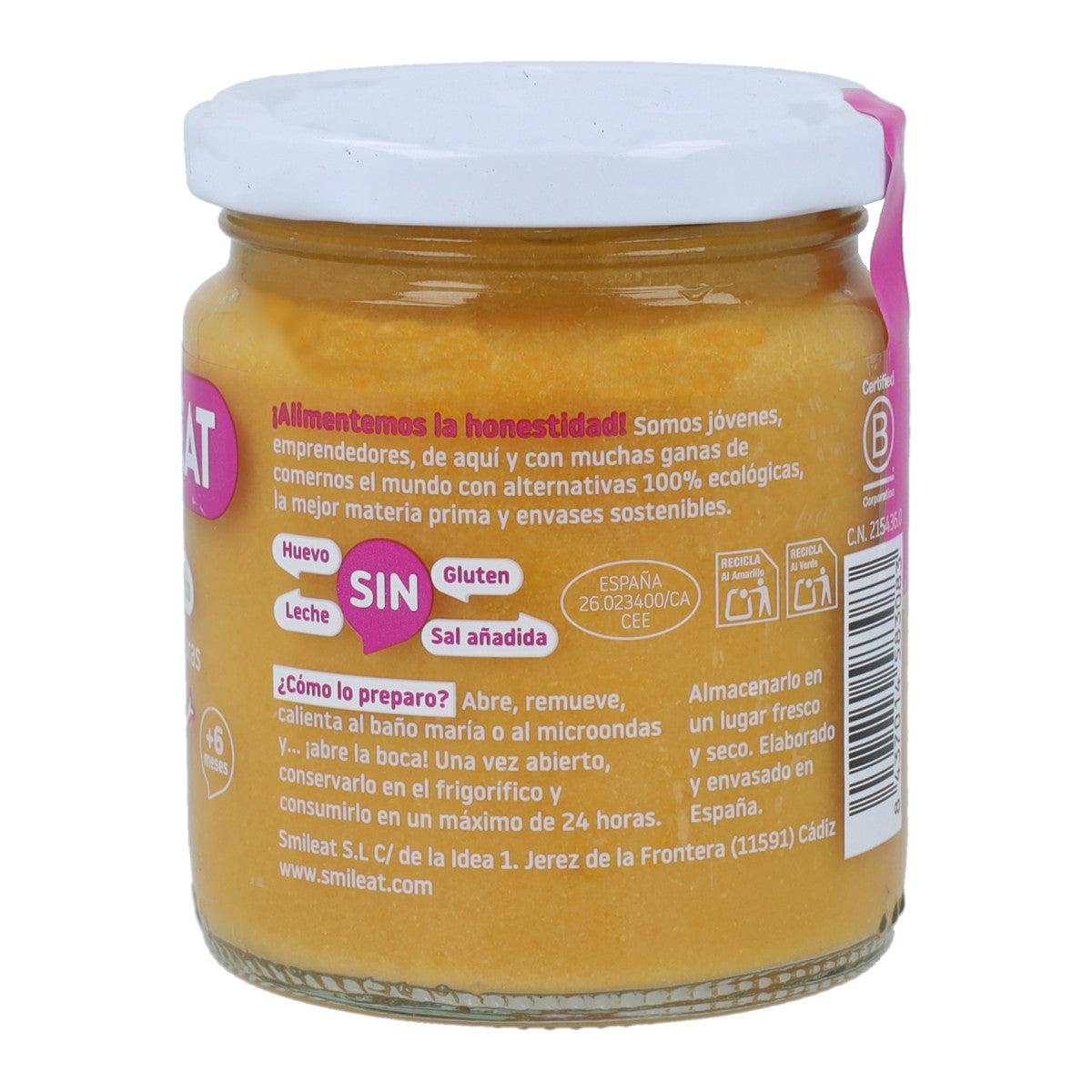 Tarrito BIO pavo y verduras +6 meses Smileat, 230g