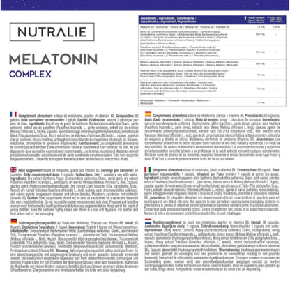 Melatonine met passiebloem + valeriaanwortel + B6 Nutralie 60 capsules