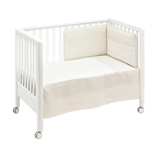 Set aus Bettdecke + Schutz für Kinderbett Star 60 x 120 cm. Beige
