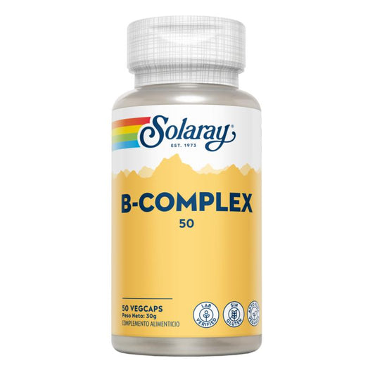 B Complex 50 Solaray 50 VegCaps. Bezglutenowe. Odpowiednie dla wegan