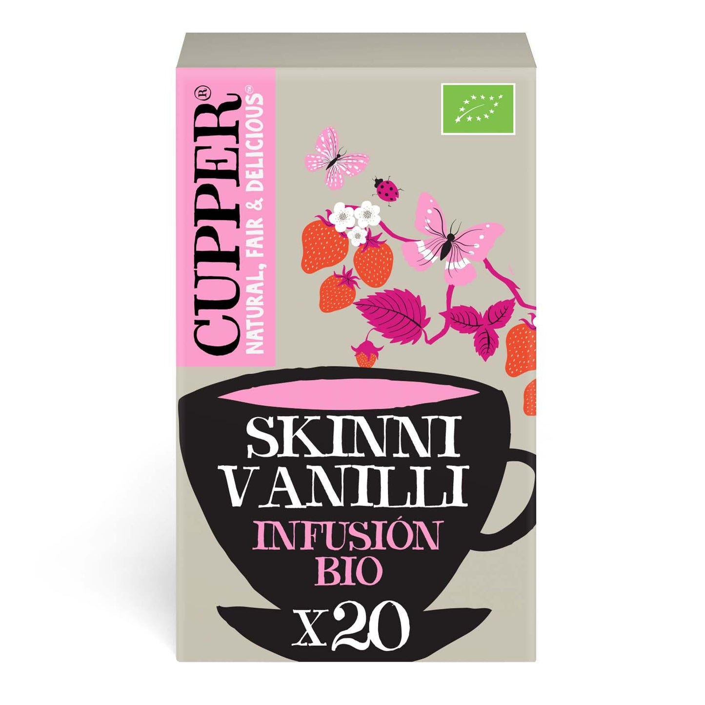 Infusion Fraise et Vanille Bio Cupper 20 sachets