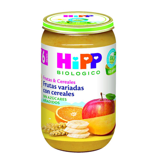 Petit pot de fruits variés avec céréales bio +6 mois HiPP 190 g