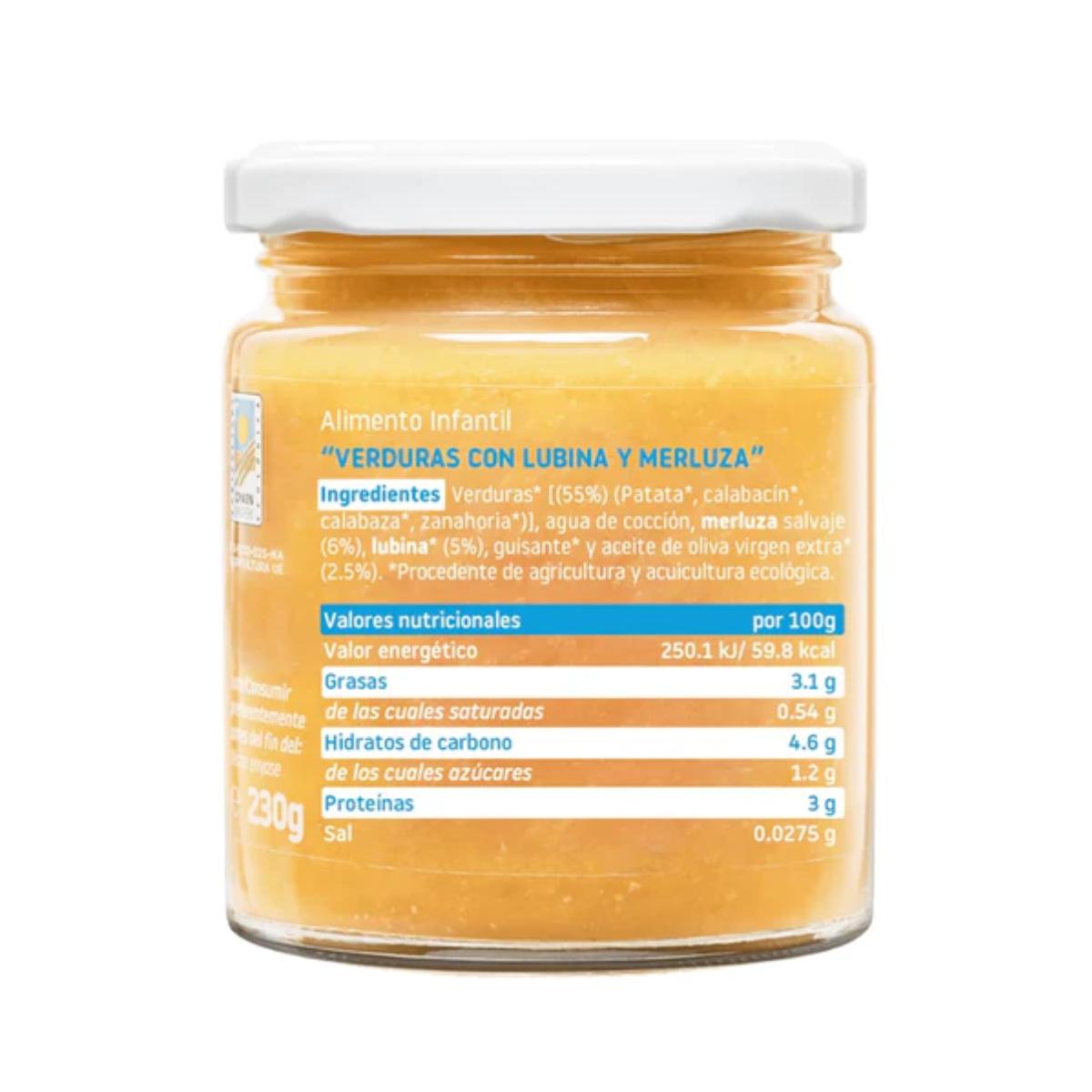 Słoiczek BIO Warzywa z labraksem i morszczukiem Smileat, 230 g