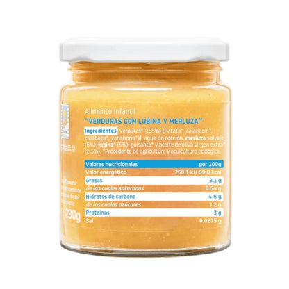 Słoiczek BIO Warzywa z labraksem i morszczukiem Smileat, 230 g