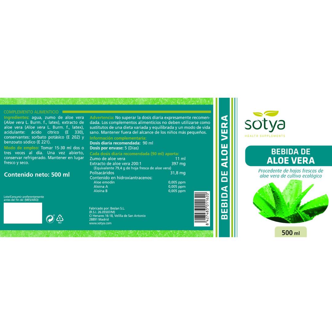 Bevanda all'aloe vera, Sotya, 500 ml