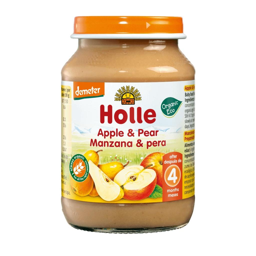 Vasetto ECO di mele e pere +4 mesi Holle 190 g