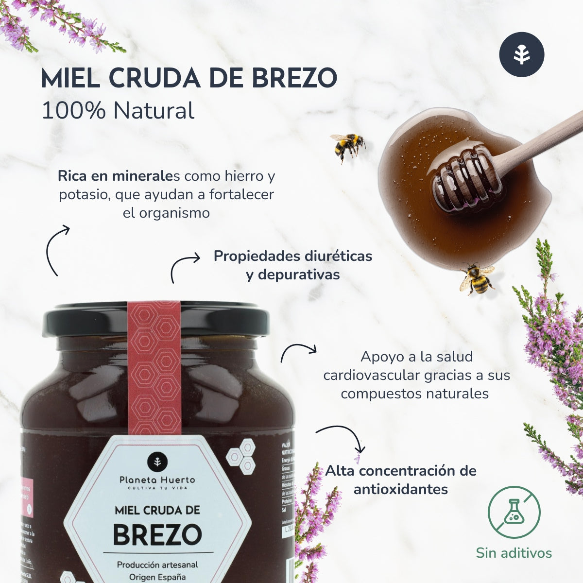 Miele di erica grezzo Planeta Huerto 1 Kg