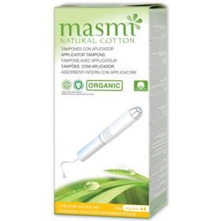 Reguliere tampons met applicator van biologisch katoen, Masmi, 16 stuks