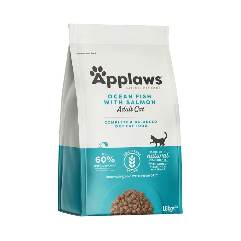 Applaws Cat Dry Adult Vis en Zalm 1,8 kg Graanvrij natuurlijk kattenvoer