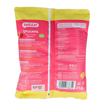 Smilitos ECO-wormpjes met aardbei- en bananensmaak Smileat 25 g