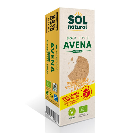 Biscotti d'avena dolcificati con frutta Bio Sol Natural 175 g