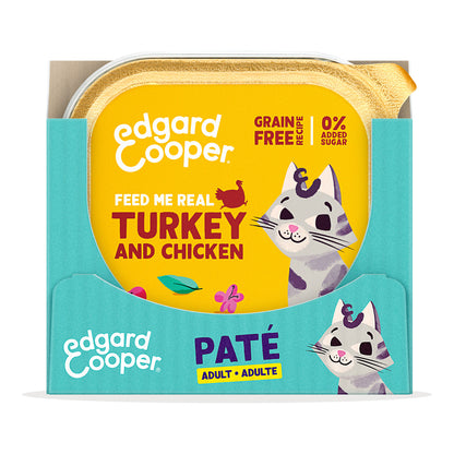 Mokra karma dla kotów pasztet Tarrina z indyka i kurczaka Edgard & Cooper 85 g