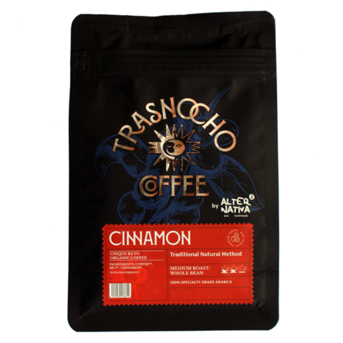 KETO-Kaffeebohnen mit Zimt BIO Trasnocho Alternativa 200 g