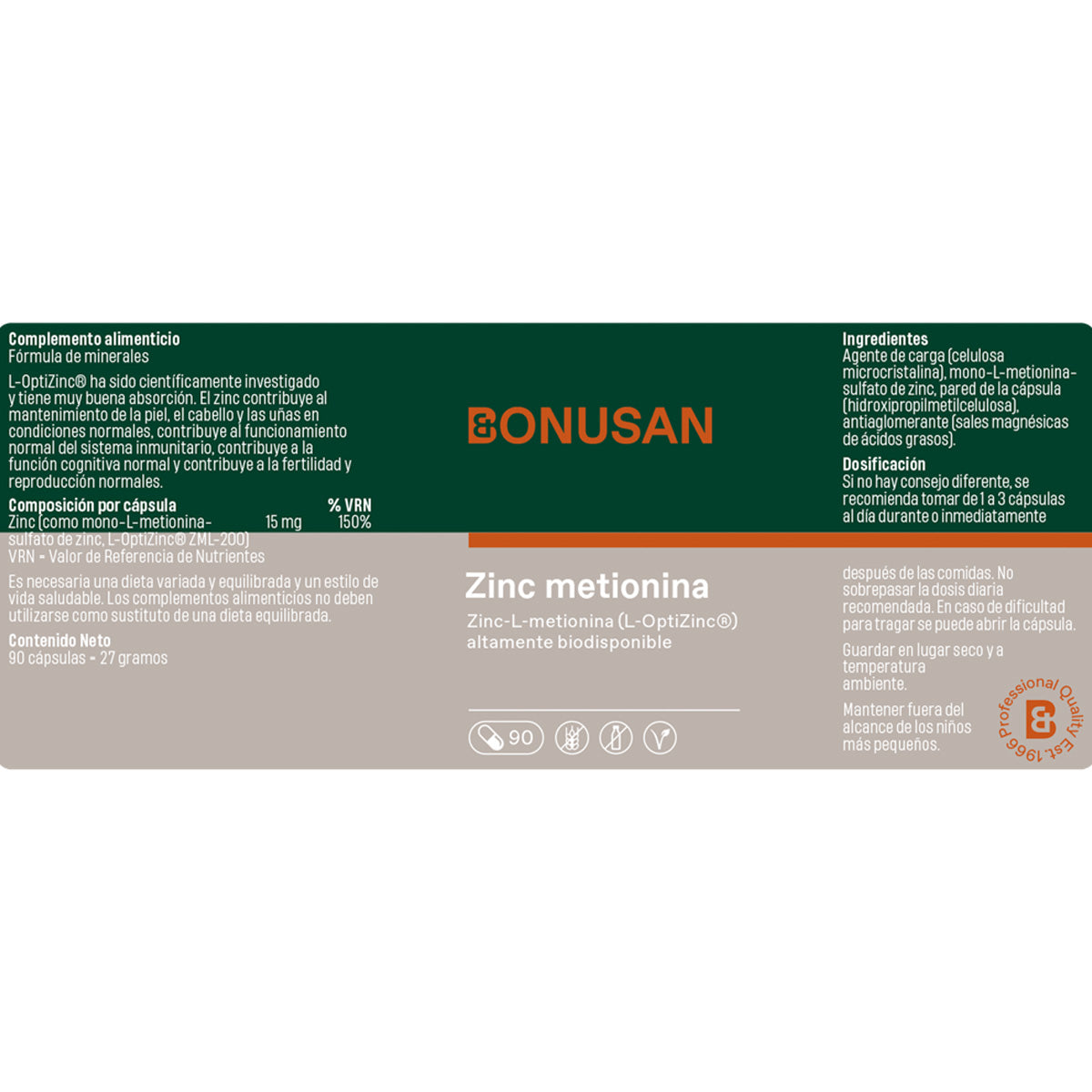 Zinco metionina Bonusan 90 capsule