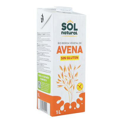 Pack 4x Bebida Avena Sin Gluten Bio Sol Natural 1 L