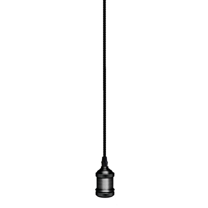 Porte-ampoule Vintage Black Pearl câble textile 1 m E27 Garza Lighting
