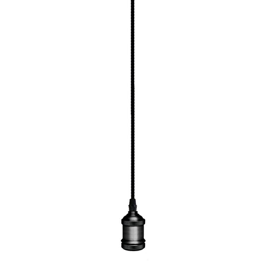 Porte-ampoule Vintage Black Pearl câble textile 1 m E27 Garza Lighting