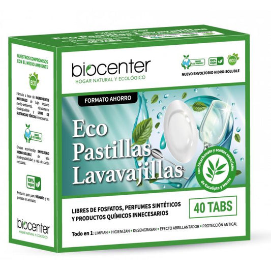 Pastiglie ecologiche per lavastoviglie, Biocenter, 40 pastiglie