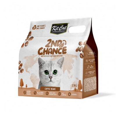 Kit Cat Eco Litter 2nd Chance - Coffee Beans (Natural) 2.5 kg Coffee, Pea and Cassava Seeds