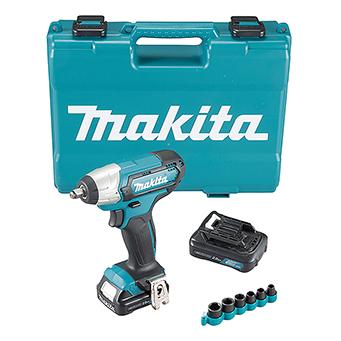Slagnyckel Makita 12V CXT 140Nm + hylsnycklar TW140DSAEX