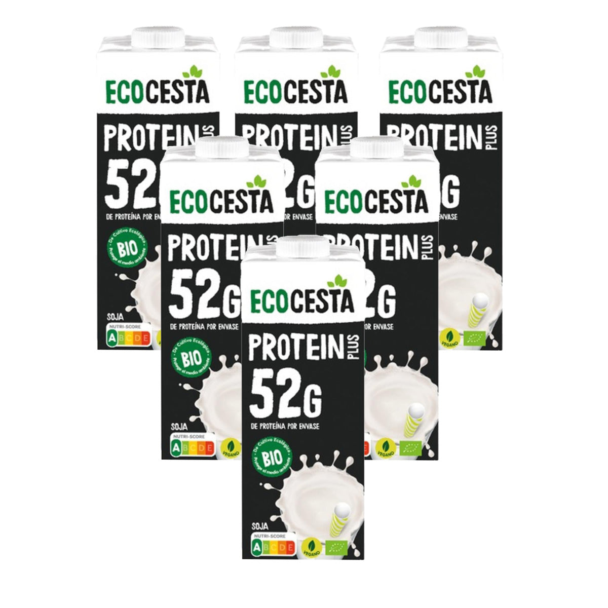 Pack 6x Bebida vegetal proteina Plus Bio Ecocesta 1L.