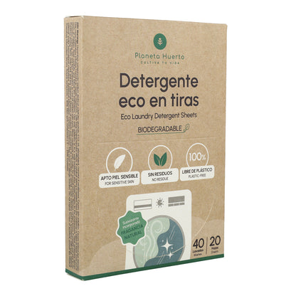 Pack 5 Eco-Tiras lessive et adoucissant Planeta Huerto 200 lavages