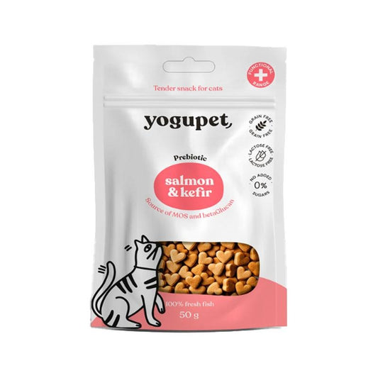 Snack semi-humide Yogupet au saumon et au kéfir pour chats 50 g