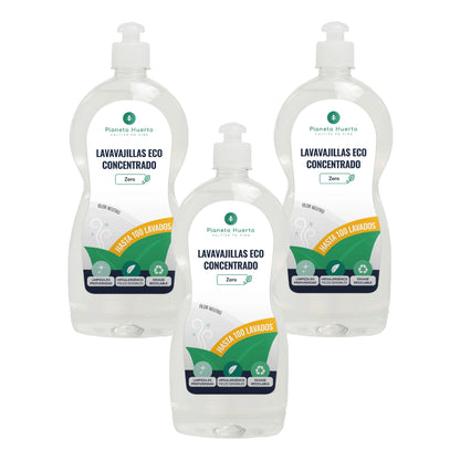 Pack 3xSpülmaschinenfest hypoallergen duftfrei ECO Planet Garden 750 ml