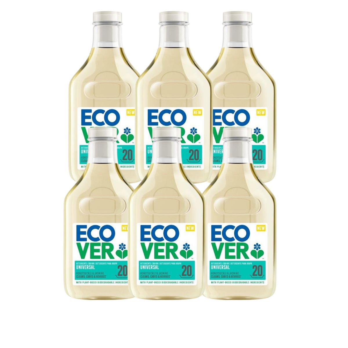 Confezione da 6 detersivi liquidi universali Ecover 1 L