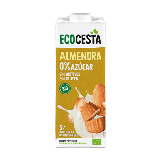 Vegetabilisk mandeldryck 0 % socker Bio, 1 l Ecocesta