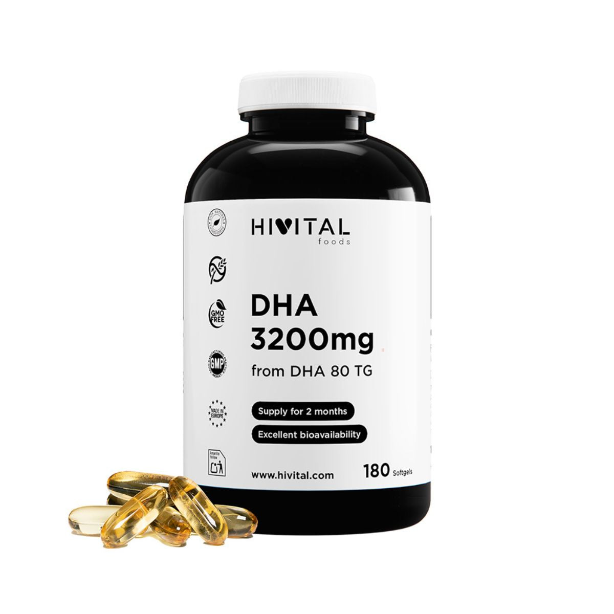 DHA 3200 mg Hivital 180 kapsułek