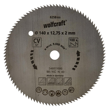 Cirkelzaagbladen voor fijne zaagsneden Wolfcraft 190 x 16 mm 100 tanden